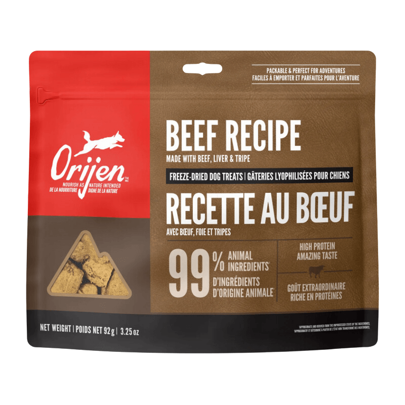 Freeze Dried Dog Treat - Beef Recipe - 92 g - J & J Pet Club - Orijen