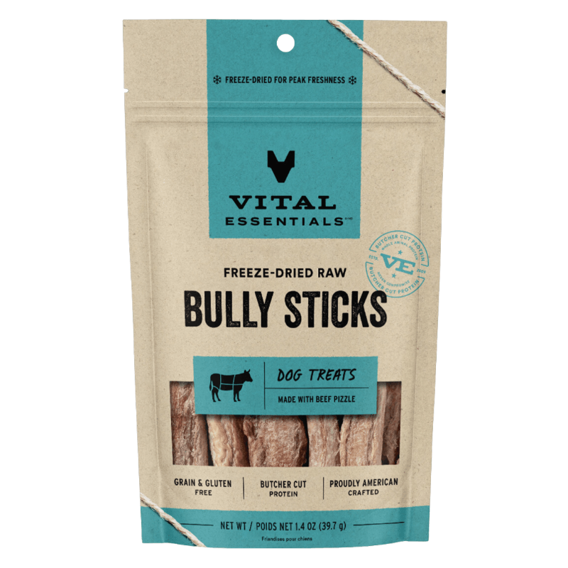 Freeze Dried Dog Treat - Bully Sticks - 1.4 oz - J & J Pet Club - Vital ESSENTIALS