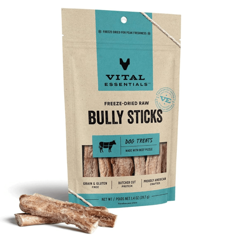 Freeze Dried Dog Treat - Bully Sticks - 1.4 oz - J & J Pet Club - Vital ESSENTIALS