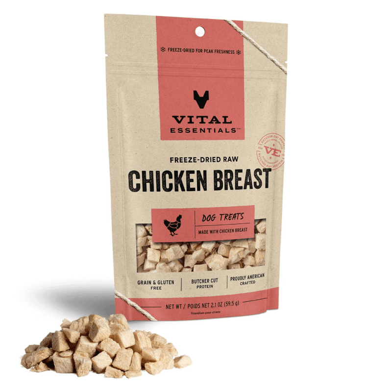 Freeze Dried Dog Treat - Chicken Breast - 2.1 oz - J & J Pet Club - Vital ESSENTIALS
