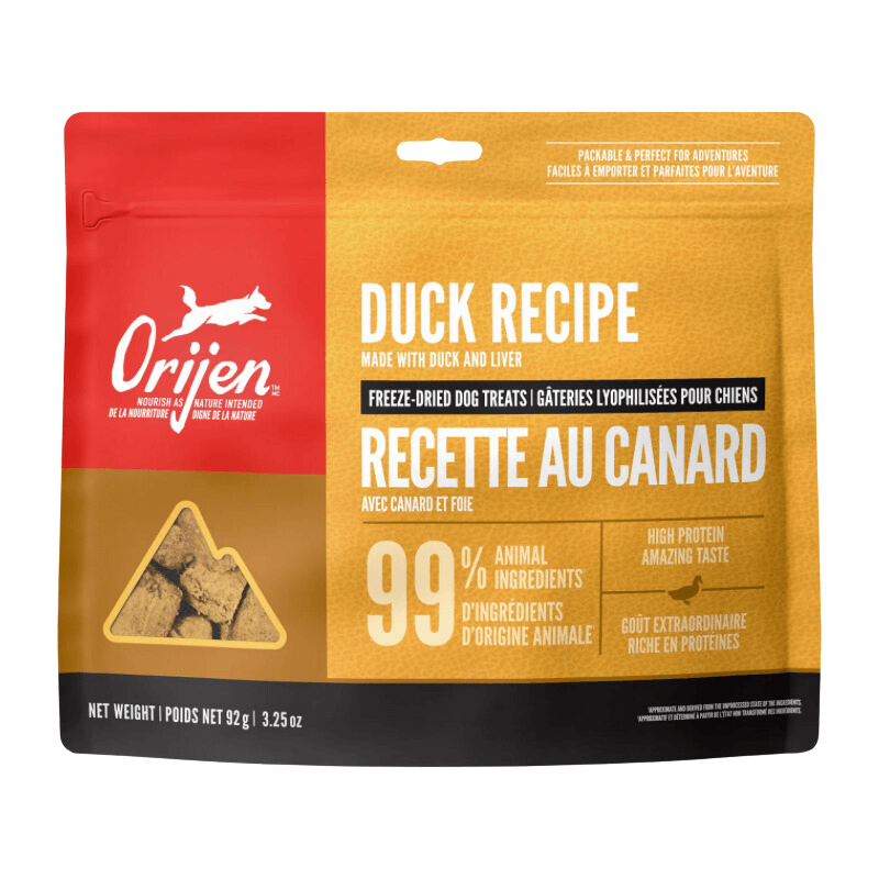 Freeze Dried Dog Treat - Duck Recipe - 92 g - J & J Pet Club - Orijen