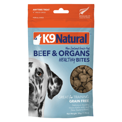 Freeze Dried Dog Treat - HEALTHY BITES - Beef & Organs - 1.76 oz - J & J Pet Club - K9 Natural
