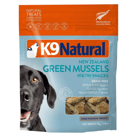 Freeze Dried Dog Treat - HEALTHY SNACKS - Green Mussels - Skin & Joint Support - 1.76 oz - J & J Pet Club - K9 Natural