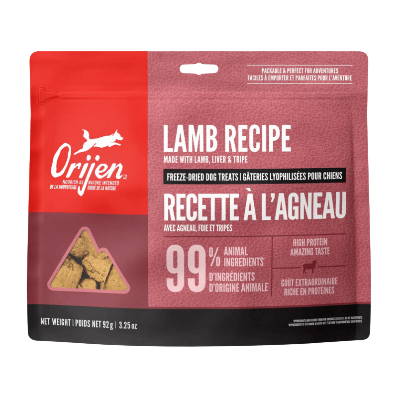 Freeze Dried Dog Treat - Lamb Recipe - 92 g - J & J Pet Club - Orijen