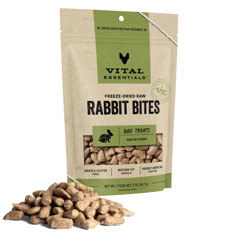 Freeze Dried Dog Treat - Rabbit Bites - J & J Pet Club - Vital ESSENTIALS