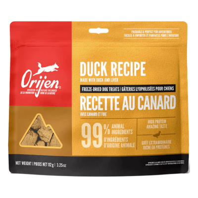Freeze-Dried Dog Treats, Duck Recipe - 92 g - J & J Pet Club - Orijen