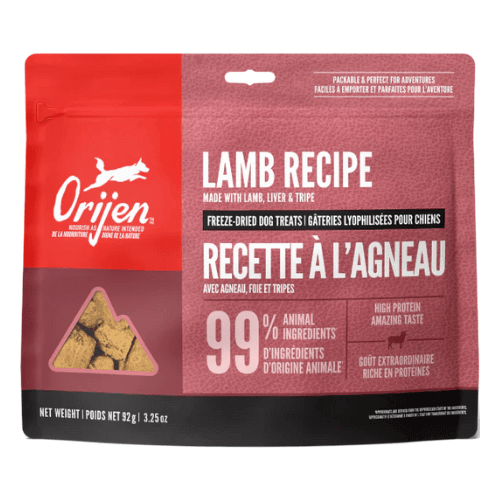 Freeze-Dried Dog Treats, Lamb Recipe - 92 g - J & J Pet Club - Orijen