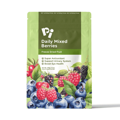 Freeze Dried Food Topper for Dogs & Cats - Daily Mixed Berries - 3.5 oz - J & J Pet Club - Pi