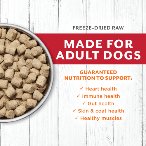 Freeze Dried Raw Dog Food - LONGEVITY - Beef & Cod Bites For Adult Dogs - 9.5 oz - J & J Pet Club - Instinct