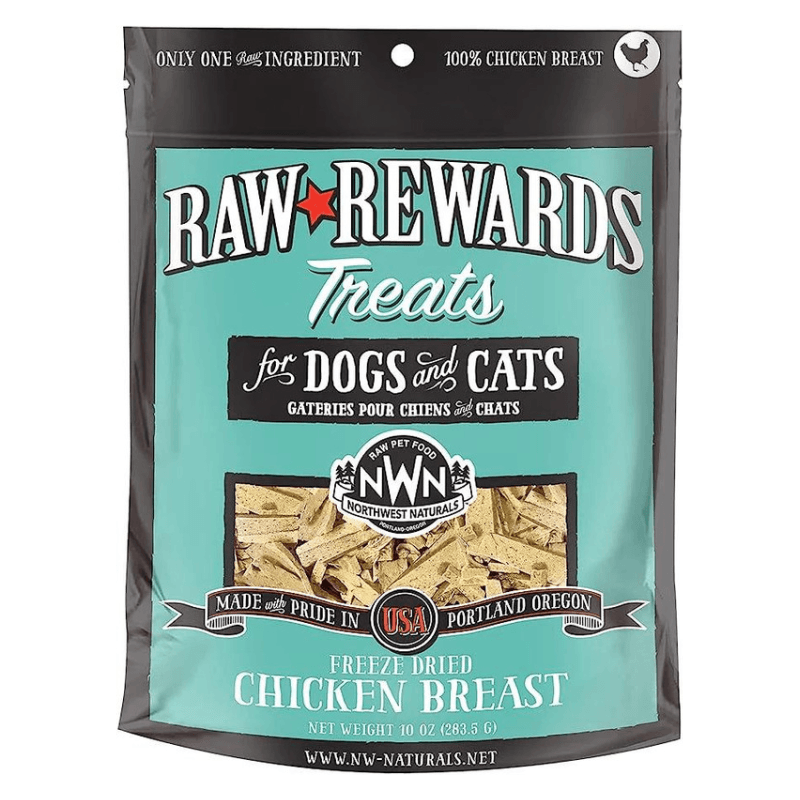 Freeze Dried Treat for Dogs & Cats - RAW REWARDS - Chicken Breast - J & J Pet Club - Northwest Naturals