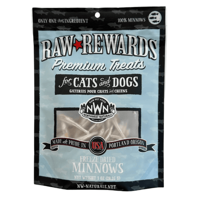 Freeze Dried Treat for Dogs & Cats - RAW REWARDS - Minnows - 1 oz - J & J Pet Club - Northwest Naturals