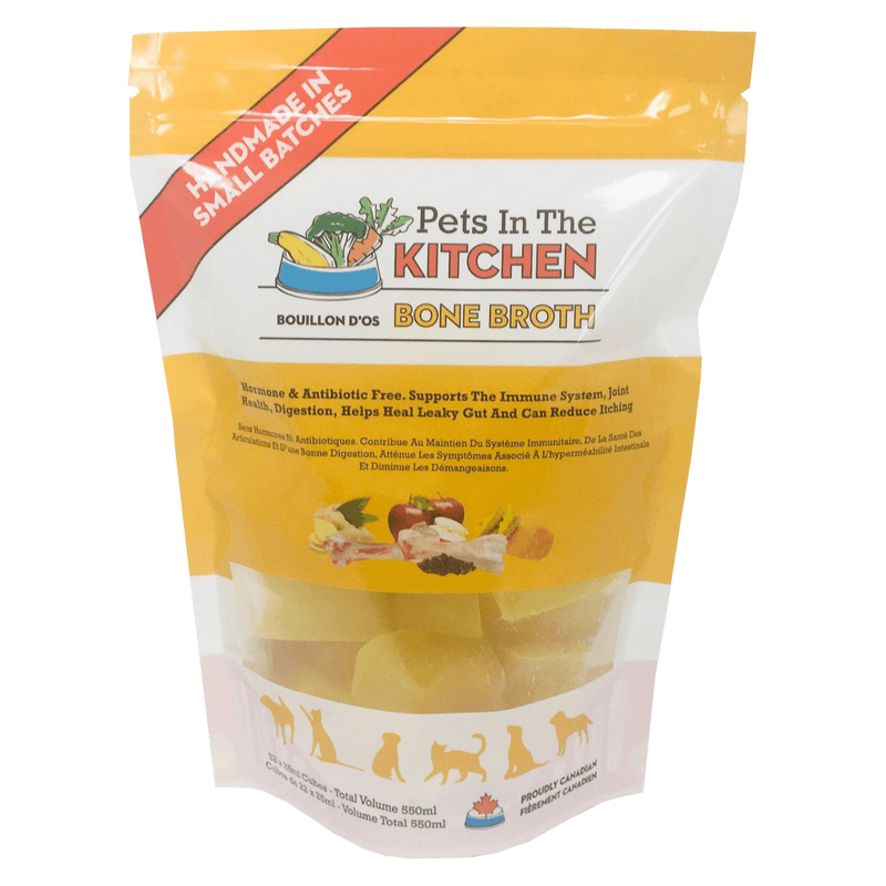 Frozen Dog & Cat Supplement - Pork Bone Broth - 22 Cubes - J & J Pet Club - Pets in the Kitchen