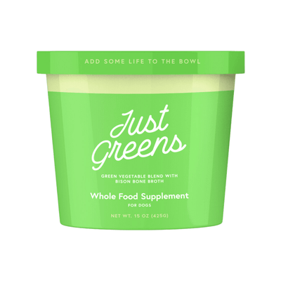 Frozen Dog Food Supplement - Just greens - Green Vegetable Blend with Bison Bone Broth - J & J Pet Club - GREEN JUJU