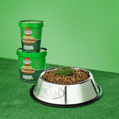 Frozen Food Topper for Dogs & Cats - Power Greens - 16 oz - J & J Pet Club - Primal