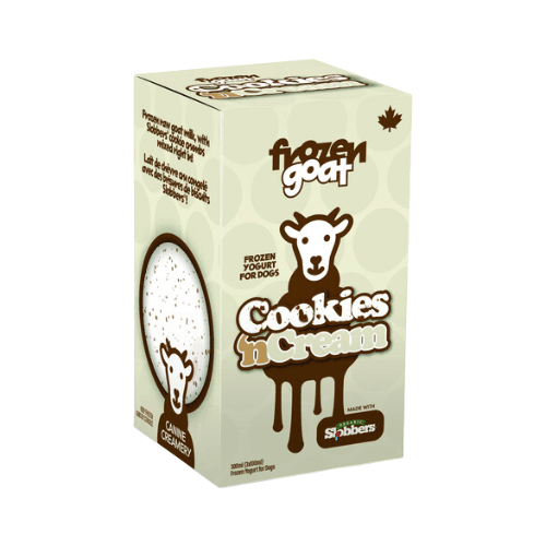Frozen Goat Treat for Dogs - Cookies N Cream - 300 ml - J & J Pet Club - Big Country Raw