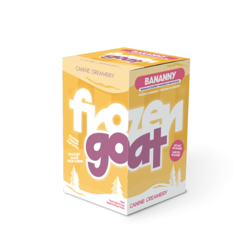Frozen Goat Yogurt Treat for Dogs - Bananny - 300 ml - J & J Pet Club - Big Country Raw