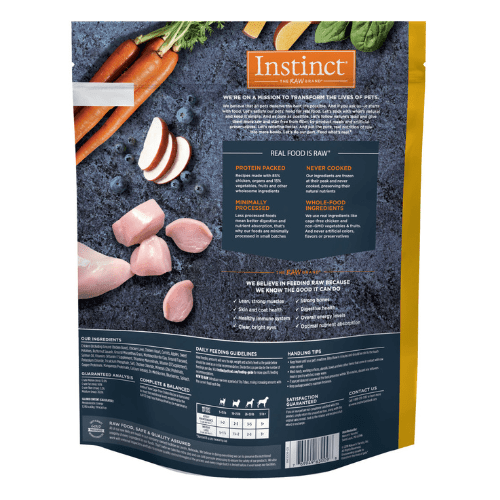 Frozen Raw Dog Food - Cage Free Chicken Bites For Adult Dogs - J & J Pet Club - Instinct