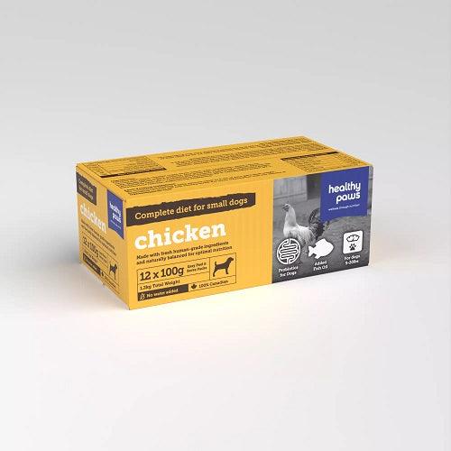 Frozen Raw Dog Food - Chicken - Small Breed - 12 x 100 g - J & J Pet Club