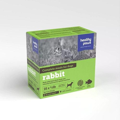 Frozen Raw Dog Food - Rabbit - 16 x 1/2 lb - J & J Pet Club