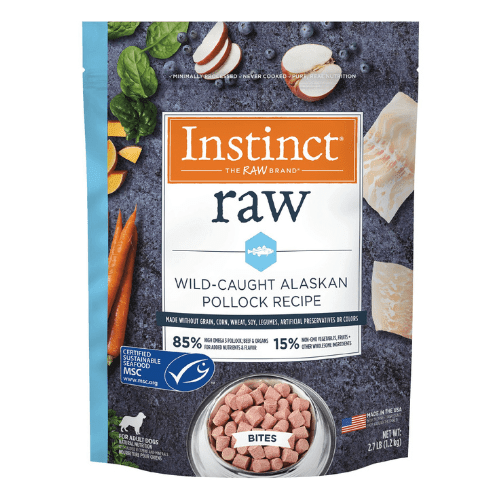 Frozen Raw Dog Food Wild Caught Alaskan Pollock Bites For Adult