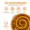 Fun Feeder Slo Bowl - Slow Feeder For Medium/ Mini Dogs - Orange - J & J Pet Club - Outward Hound