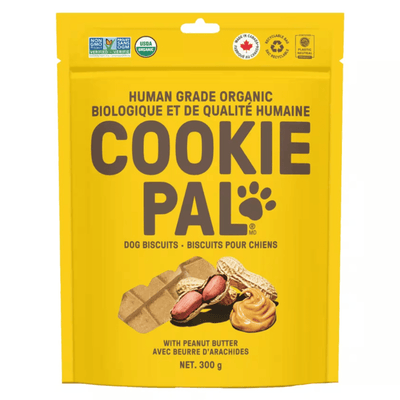 Human Grade Organic Dog Biscuit - Peanut Butter - 300 g - J & J Pet Club - COOKIE PAL