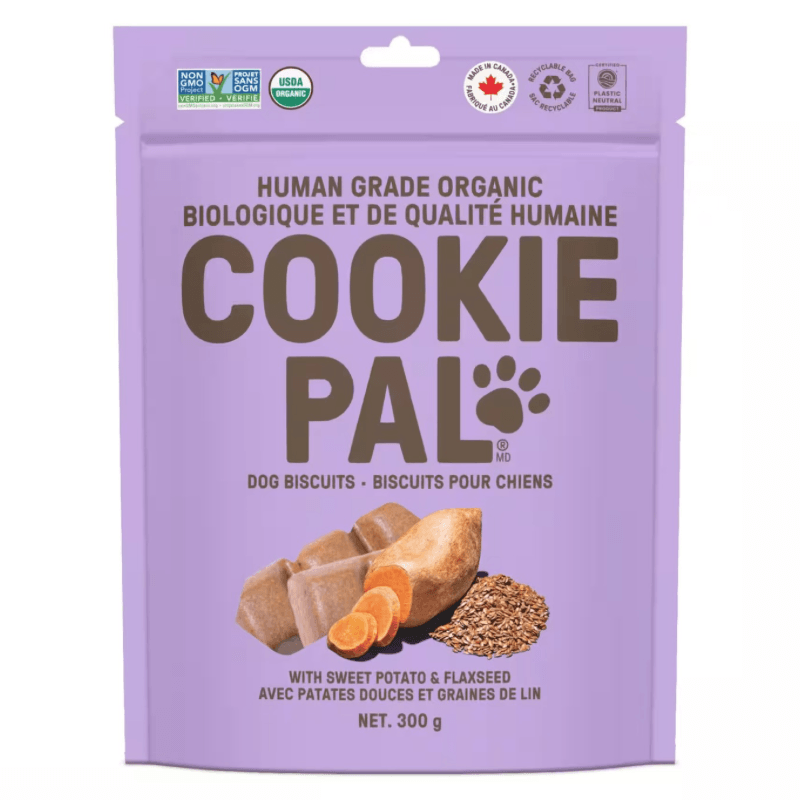 Human Grade Organic Dog Biscuit - Sweet Potato & Flaxseed - 300 g - J & J Pet Club - COOKIE PAL