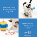 Interactive Cat Toy - Play Spinning Bee - J & J Pet Club - Catit