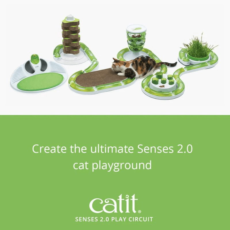 Interactive Cat Toy - Senses 2.0 Playground - PLAY CIRCUIT - 10" Flat Track - J & J Pet Club - Catit