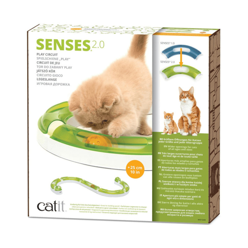 Interactive Cat Toy - Senses 2.0 Playground - PLAY CIRCUIT - 10" Flat Track - J & J Pet Club - Catit