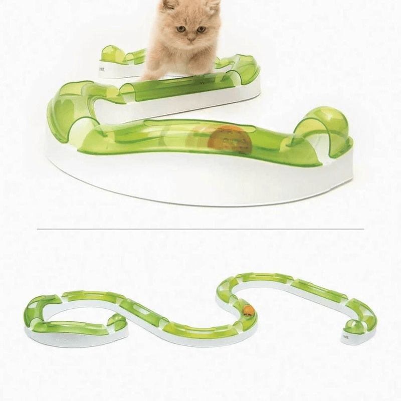 Interactive Cat Toy - Senses 2.0 Playground - SUPER CIRCUIT - 24" Flat + Wave Track - J & J Pet Club - Catit