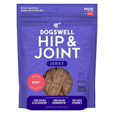 Jerky Dog Treat - HIP & JOINT - Beef Recipe - 10 oz - J & J Pet Club - DOGSWELL