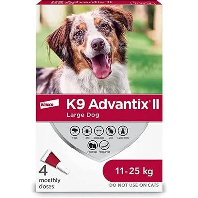 K9 Advantix II, For Dogs 11-25 kg, 4 dose - J & J Pet Club - Elanco