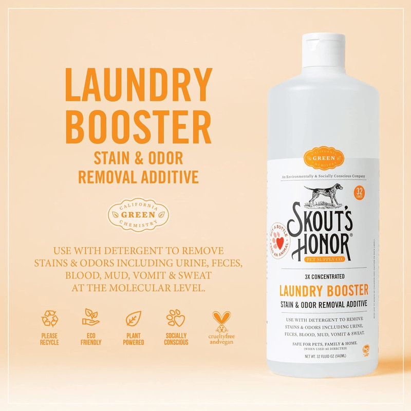 Laundry Booster - Stain & Odor Removal Additive - 32 oz - J & J Pet Club - Skout's Honor