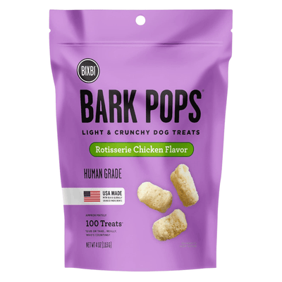 Light & Crunchy Dog Treat - BARK POPS - Rotisserie Chicken Flavor - 4 oz