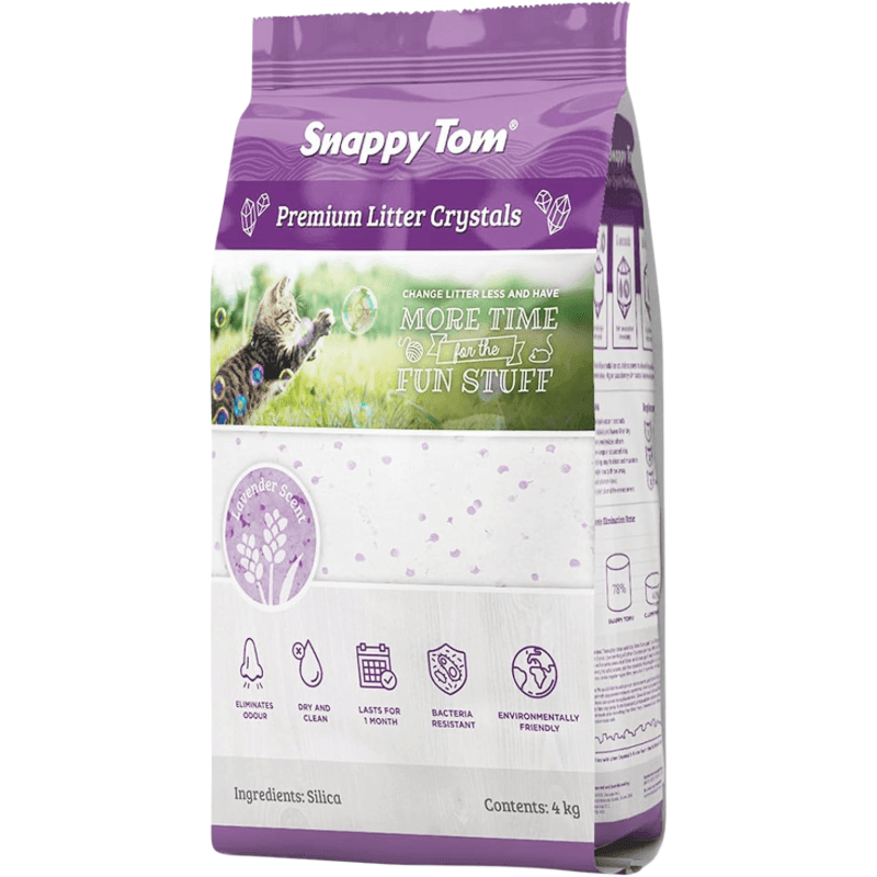 *Little Damaged* Non-Clumping Crystal Cat Litter, Lavender - 4 kg *Pickup Only* - J & J Pet Club - Snappy Tom