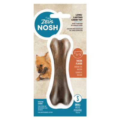 Long-Lasting Dog Chewing Toy, NOSH STRONG - Bacon Flavor - J & J Pet Club - Zeus
