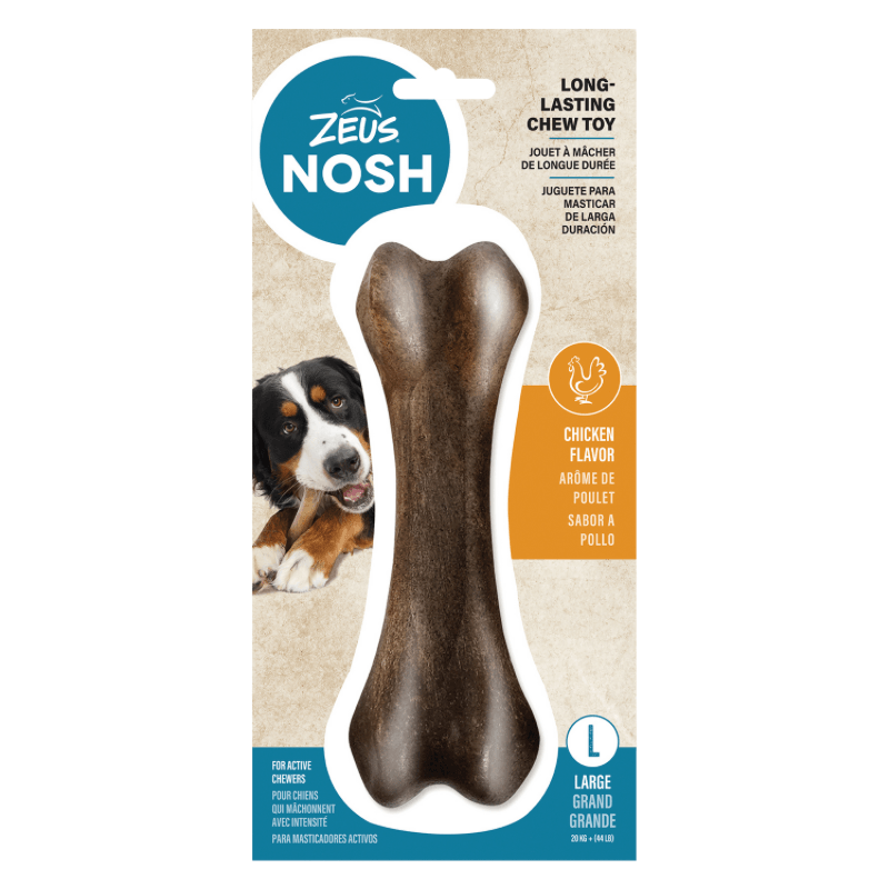 Long-Lasting Dog Chewing Toy, NOSH STRONG - Chicken Flavor - J & J Pet Club - Zeus
