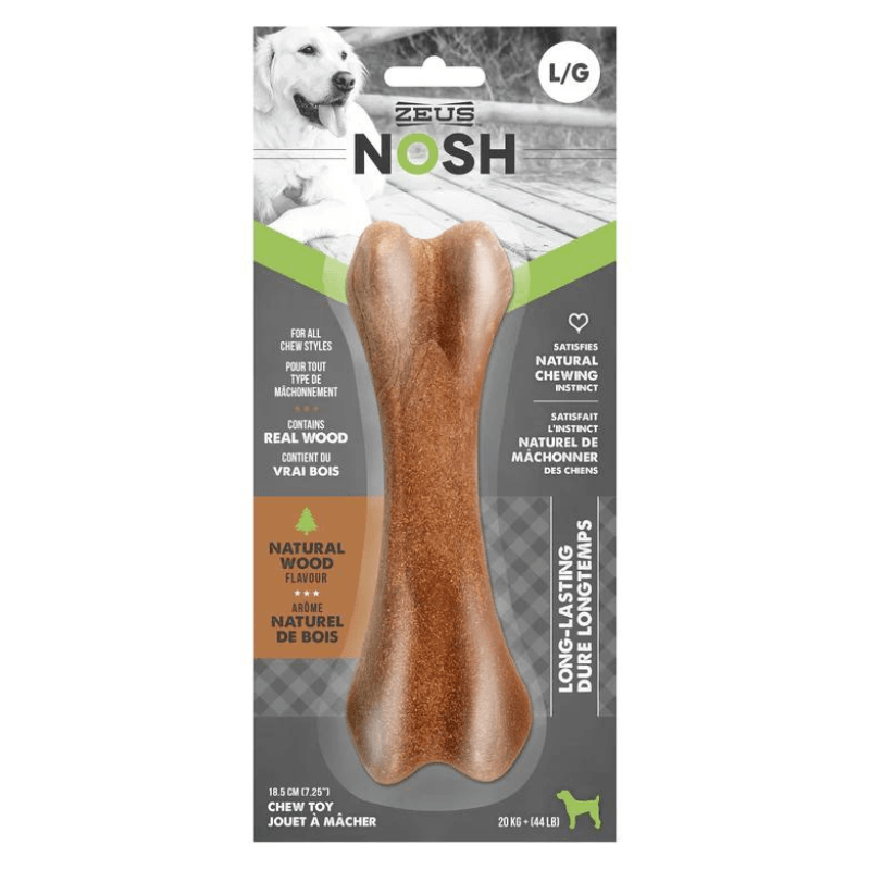 Long-Lasting Dog Chewing Toy, NOSH WOOD - Natural Wood Flavor - J & J Pet Club - Zeus