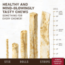 Long Lasting Dog Chews, NO-HIDE, Beef Recipe Medium Rolls - 4.2 oz, pack of 2 - J & J Pet Club - Earth Animal