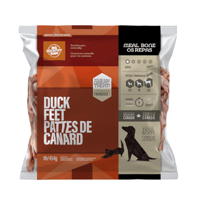 Meal Replacement Bones - Raw Meaty Bone - Duck Feet - 1 lb - J & J Pet Club - Big Country Raw