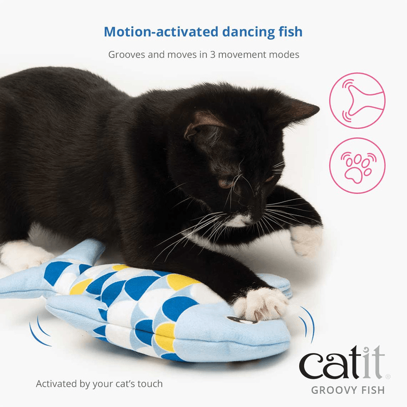 Motion-activated Cat Toy, Groovy Fish - J & J Pet Club - Catit