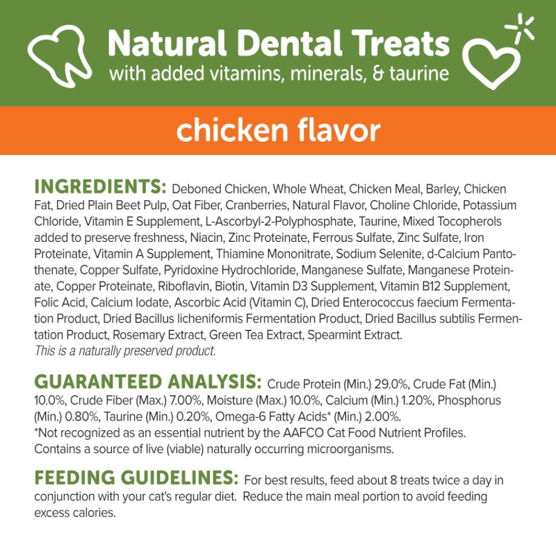 Natural Cat Dental Treat - Chicken Flavor - J & J Pet Club - WHIMZEES