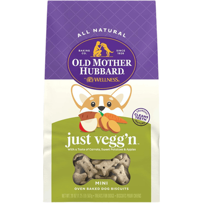 Oven Baked Dog Biscuits - Just Vegg'N - Mini - 20 oz - J & J Pet Club - OLD MOTHER HUBBARD
