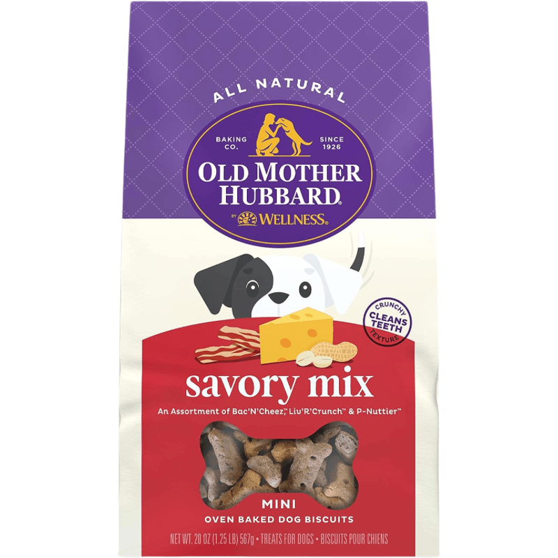 Oven Baked Dog Biscuits - Savory Mix - Mini - 20 oz - J & J Pet Club - OLD MOTHER HUBBARD