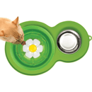 Peanut Placemat with Stainless Steel Dish - J & J Pet Club - Catit
