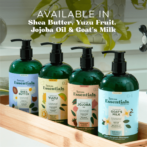 Pet Shampoo - ESSENTIALS - Goat's Milk Hypoalleragenic - 16 oz - J & J Pet Club - TropiClean