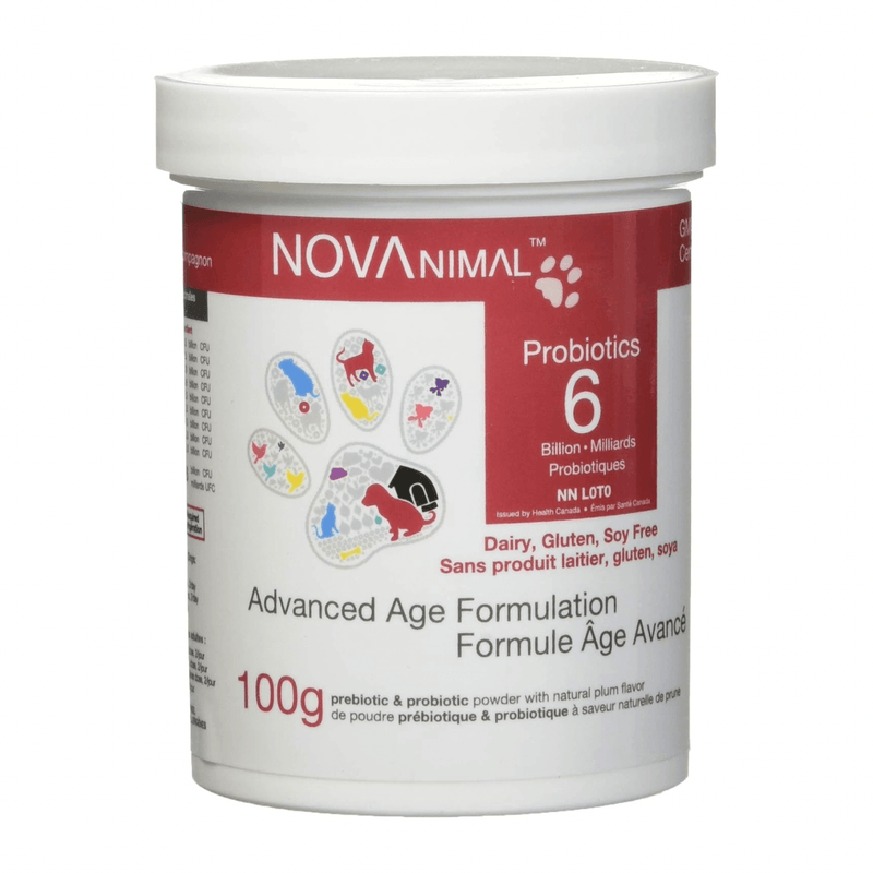 Pet Supplement - 6 Billion Probiotics - Advanced Age Formulation - 100 g - J & J Pet Club - NOVAnimal