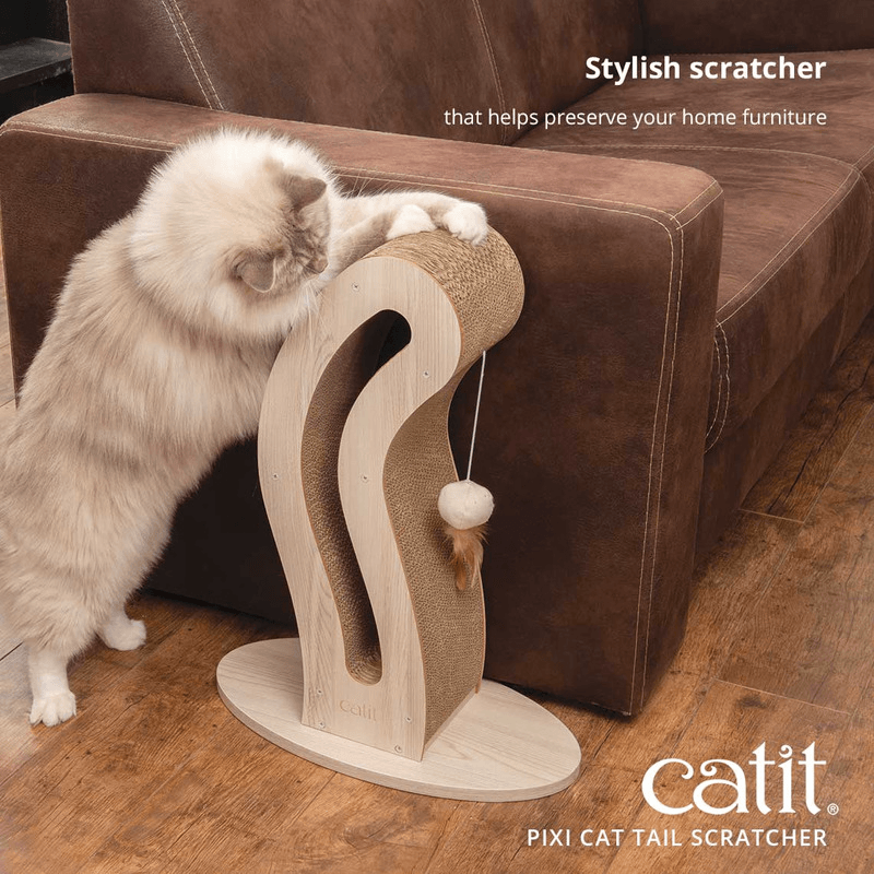 PIXI Cat Tail Scratcher - 45 x 23.5 x 58.5 cm (18 x 9 x 23 in) - J & J Pet Club - Catit