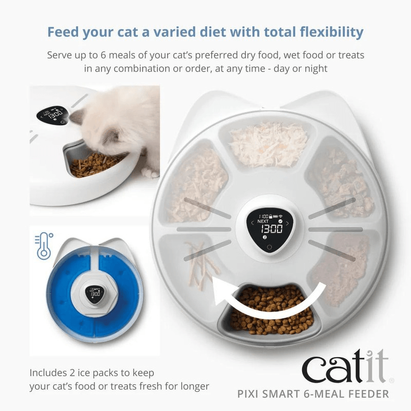 PIXI Smart 6-Meal Feeder - J & J Pet Club - Catit